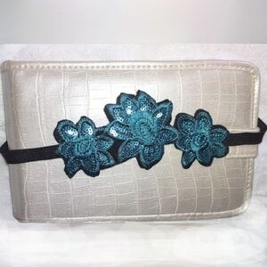 80's Teal Blue Sequins Headband